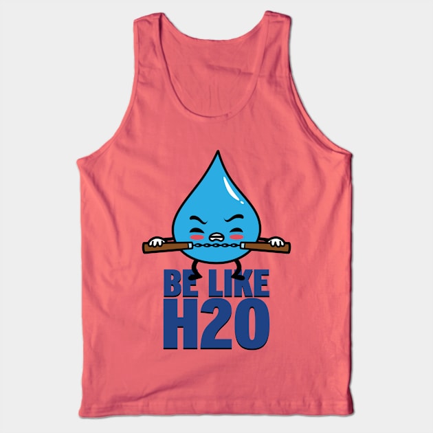 Funny Cute Kawaii Martial Arts Be like Water Retro Quote Meme Tank Top by BoggsNicolas